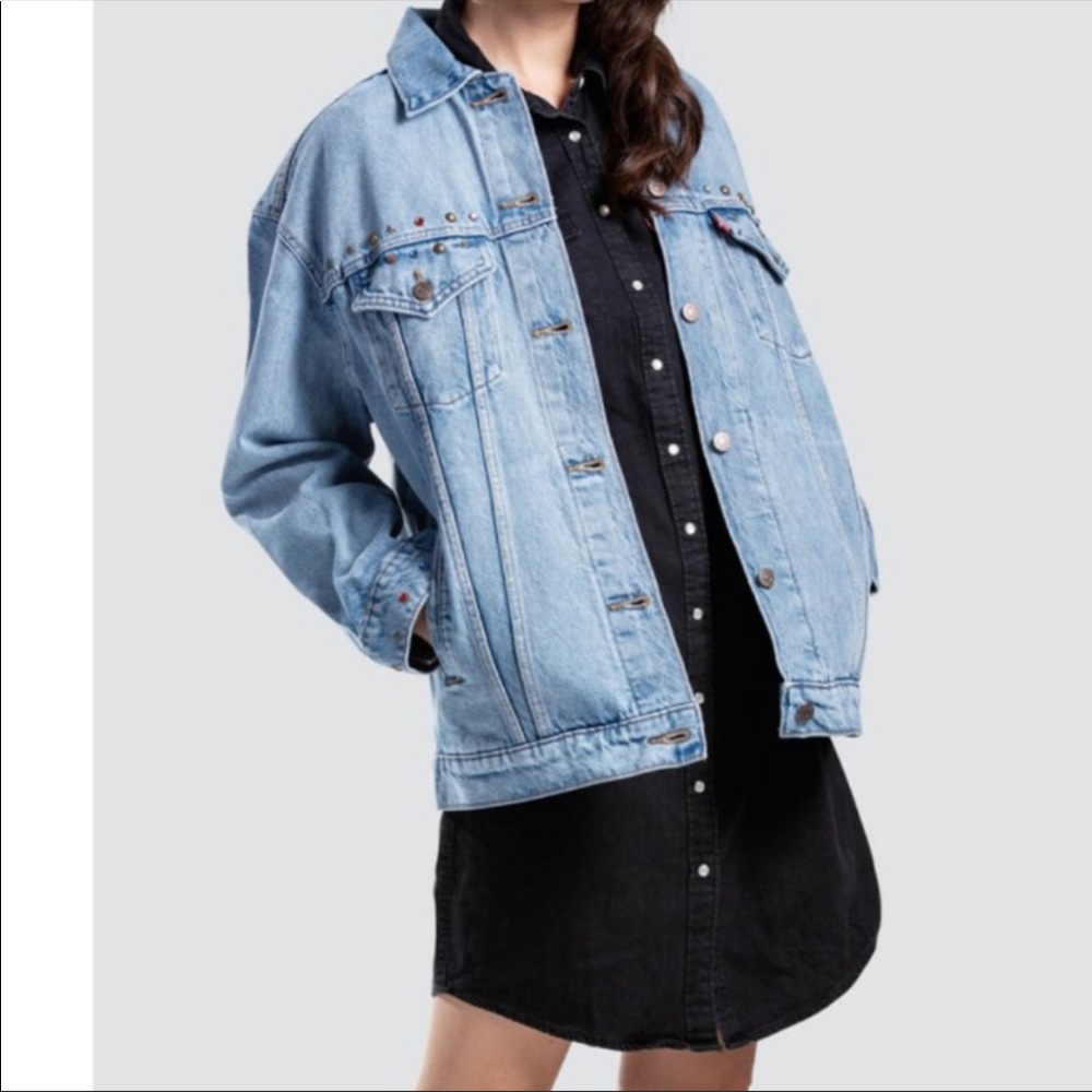 Levi’s Baggy Trucker Studded Denim Jacket